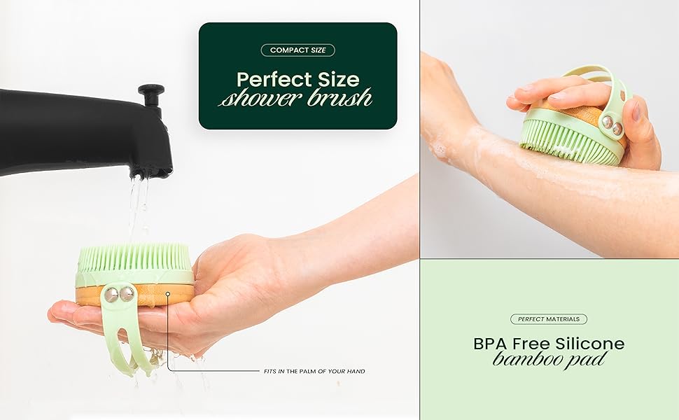 Silicone Shower Brush Photos and Infographics