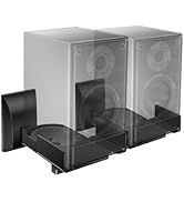 WALI Speaker Wall Mount, Surround Sound Speaker Stand with Adjustable Swivel Tilt Angle, Bookshel...
