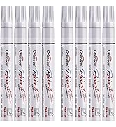 Paint Pens Paint Markers - White Permanent Markers 8 Pack, Oil Based Waterproof Quick Dry Medium ...