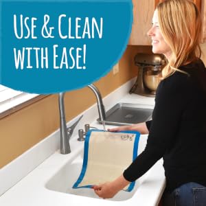 silicone baking mats are super easy to clean and dishwasher safe