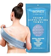 BONDI Exfoliating Washcloth for Shower - Extra Long for the Whole Body - Perfect for Back &amp; Feet ...