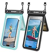 Rynapac IPX8 Waterproof Phone Pouch, [Up to 8.5''] Double Space Waterproof Phone Case with Lanyar...