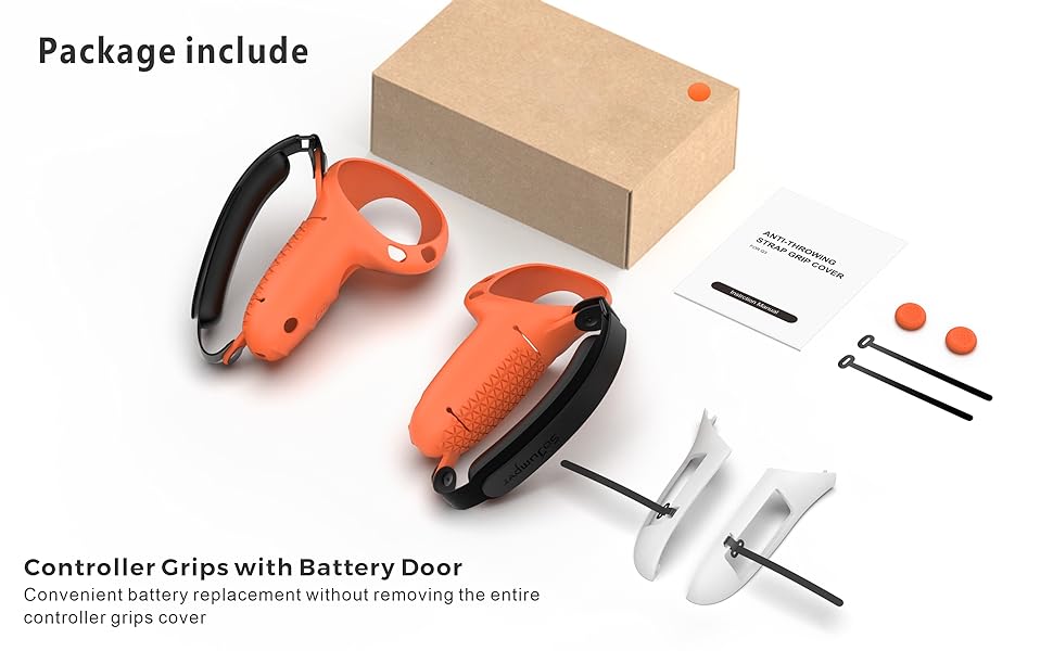 Controller Grips Cover with Battery Opening