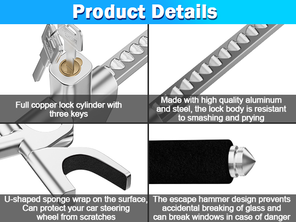 Steering Wheel Lock Anti-Theft Device