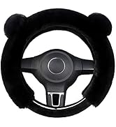 Universal Fluffy Steering Wheel Cover CXTIY Fashion Cute Cartoon Shape Winter Car Warm Covers for...