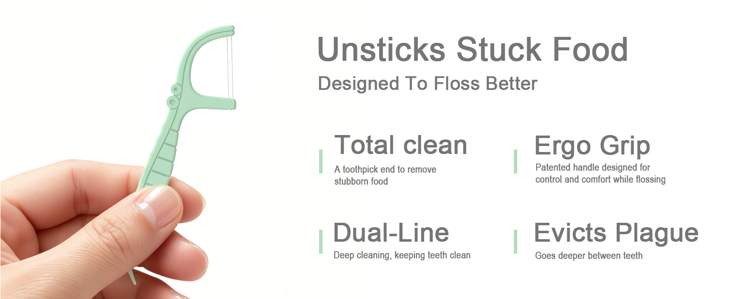 floss dental floss picks flosser refill sticks Double minty dientes health cleane