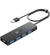 Acer USB Hub 4 Ports, Multiple USB 3.0 Hub, USBA Splitter for Laptop/PC 2FT | Type C Power Port, ...
