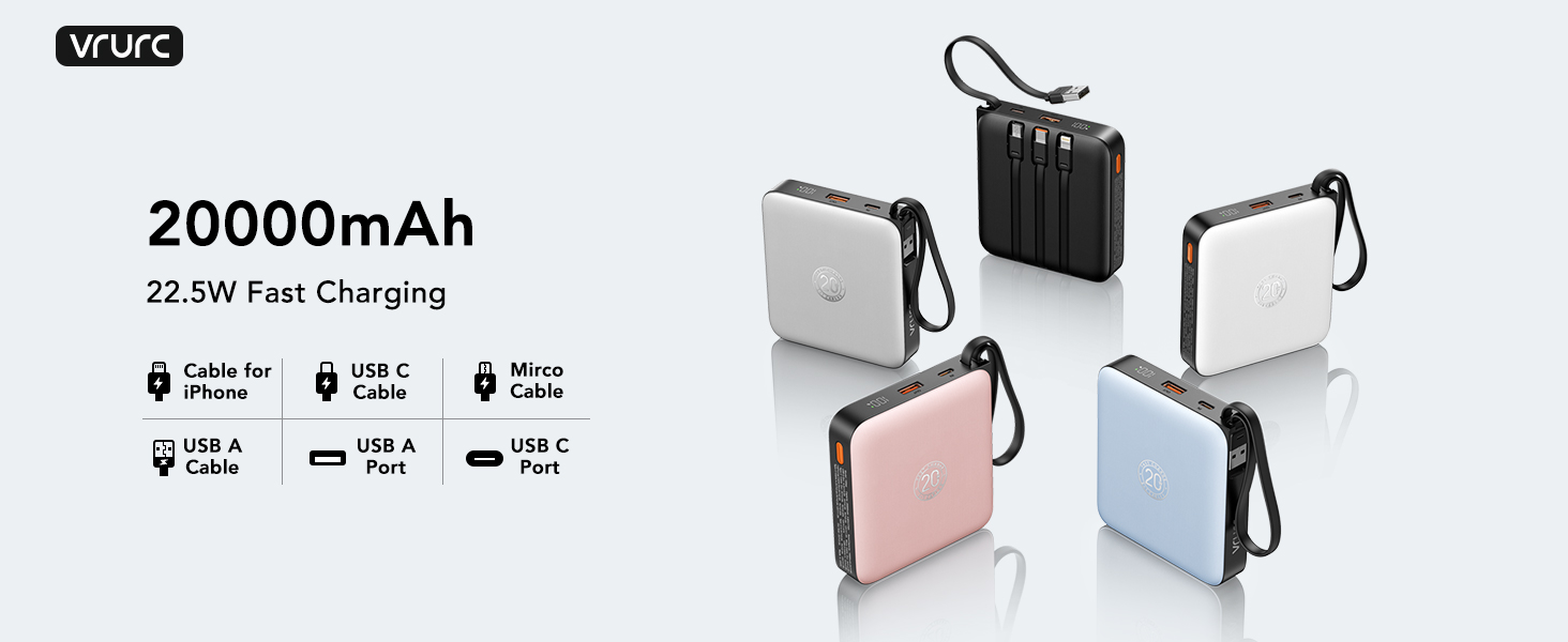 portable charger power bank 20000mah