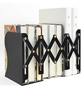 M&amp;G Adjustable Bookends Book Ends for Shelves, Metal Bookend for Heavy Books, Desk Magazine File ...