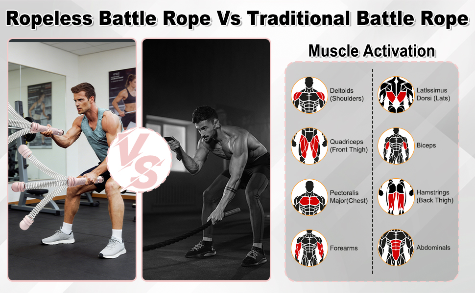 Weighted Ropeless Battle Ropes