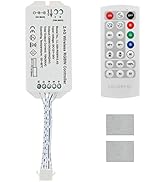 Litever RGBW LED Controller with Remote, DC12V~DC24V RGBW Under Cabinet LED Light Bars or Other R...