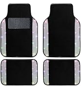 NBTEPEM Multicolor Bling Car Floor Mats Full Set, Universal Fit Most Cars,SUV, Trucks, 4 pcs Spar...