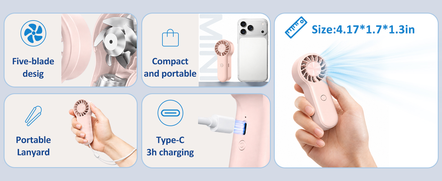 hand held fan with cooling plate