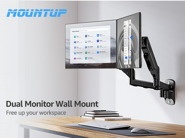 dual monitor wall mount