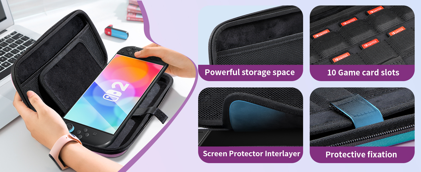 Switch 2 Carry Case Compatible with Nintendo Switch 2 Console