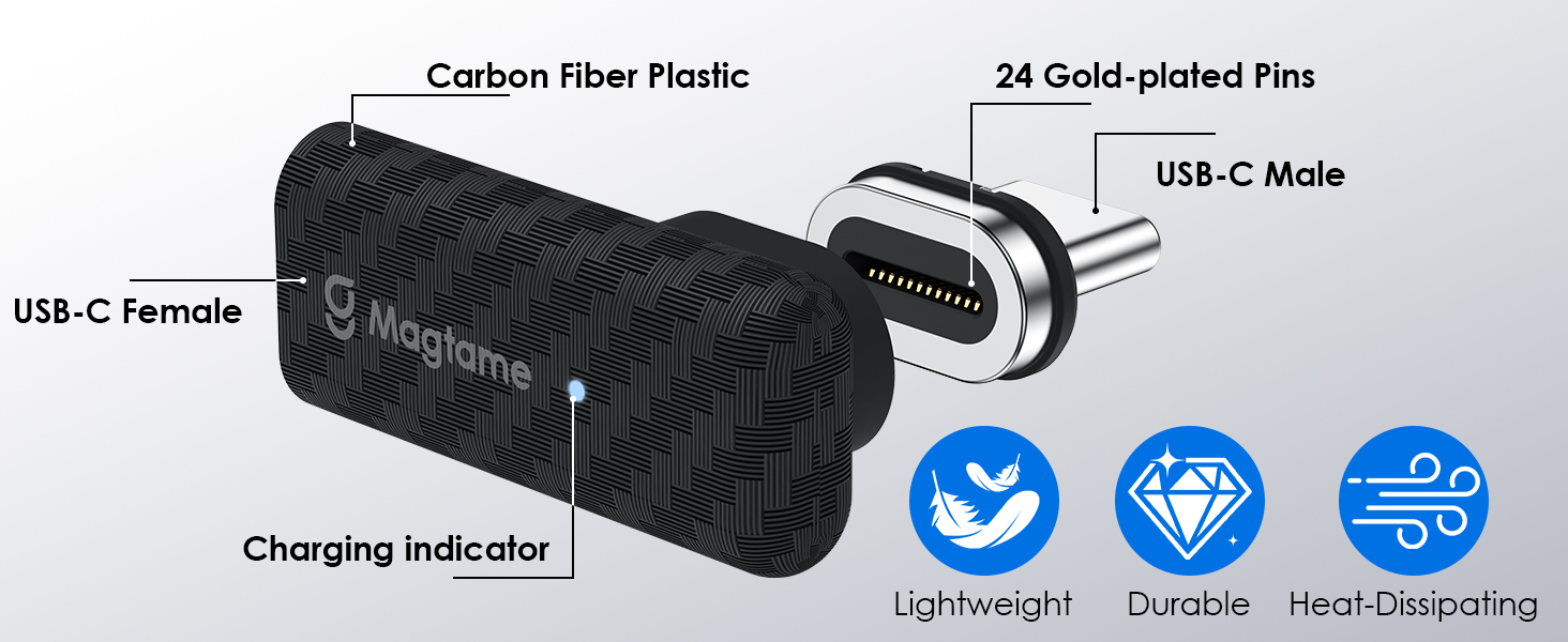 24 pin usb c to a magnetic adapter