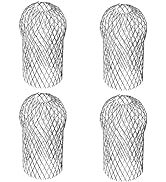 AccEncyc 4 Pcs Gutter Downspout Guards 3.5 Inch Aluminum Leaf Filter Strainer Expandable Gutter D...