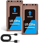 Tectra 2-Pack Upgrade 7000mAh LIT-22 Rechargeable Lithium Battery for SPYPOINT Cellular Trail Cam...