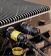 Allaounion IP68 Waterproof RJ45 Connector, Cat6 Dual Port Industrial Ethernet Coupler, 8P8C Netwo...