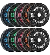 Bumper Weight Plate Olympic Plate Hi-Temp Bumper Weight Plate with Steel Insert Strength Training...