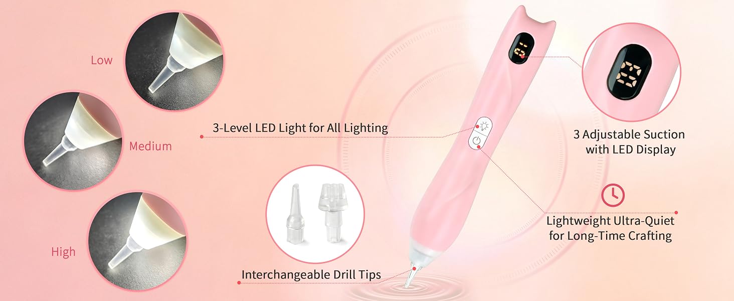 Electric Diamond Painting Pen with Light