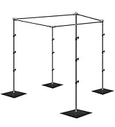 EMART 8.5x10ft Square Backdrop Stand for Wedding, Adjustable Pipe and Drape Background Frame Kit ...