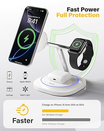 3 in 1 wireless charging station