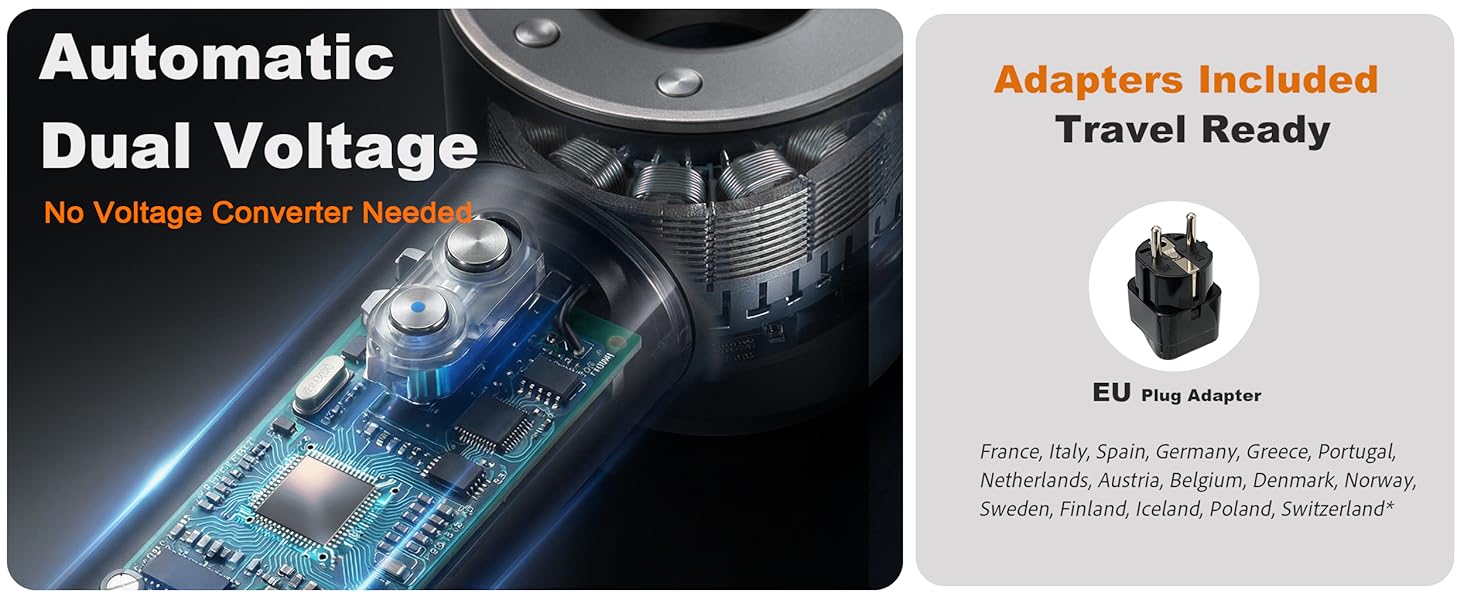 dual voltage hair dryer