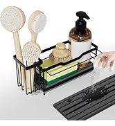 Uninol Sponge Holder for Kitchen Sink,Sink Caddy Organizer With Stone Drying Tray, Stainless Stee...
