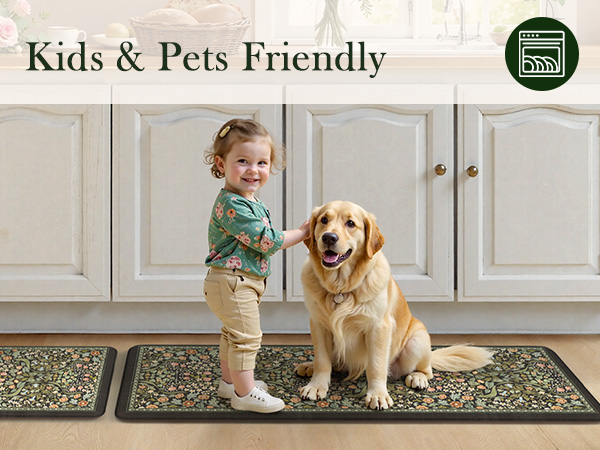 Vintage Spring Floral Kitchen Mats