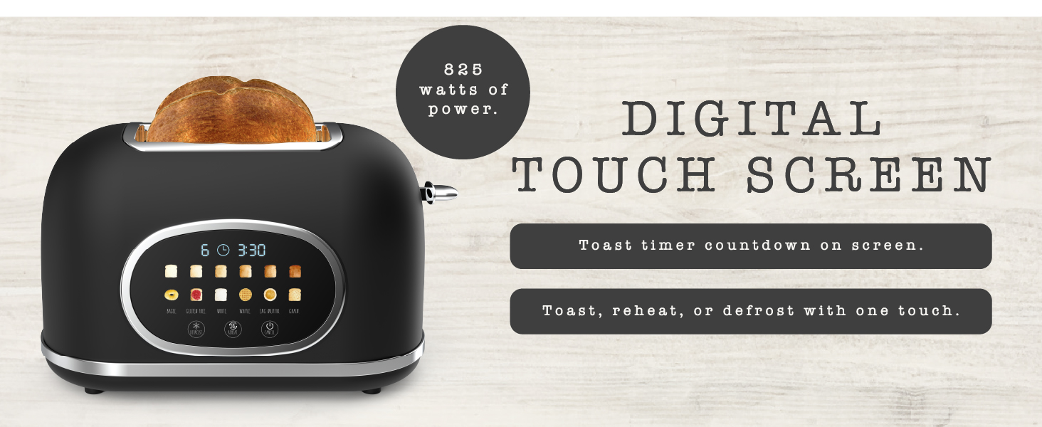 Rae Dunn digital touchscreen toaster – precise toasting, easy controls, modern kitchen