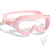 COPOZZ Kids Swim Goggles for 6-14, Wide View Swimming Goggles No Leak Anti Fog UV Protection Yout...