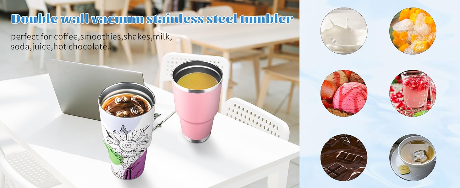 tumbler for cold and hot drinks