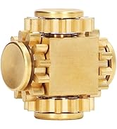 Brass Fidget Spinner, Gear Linkage Rotating Toy Gears Linkage Anti Anxiety Fidget Toy, EDC Medita...
