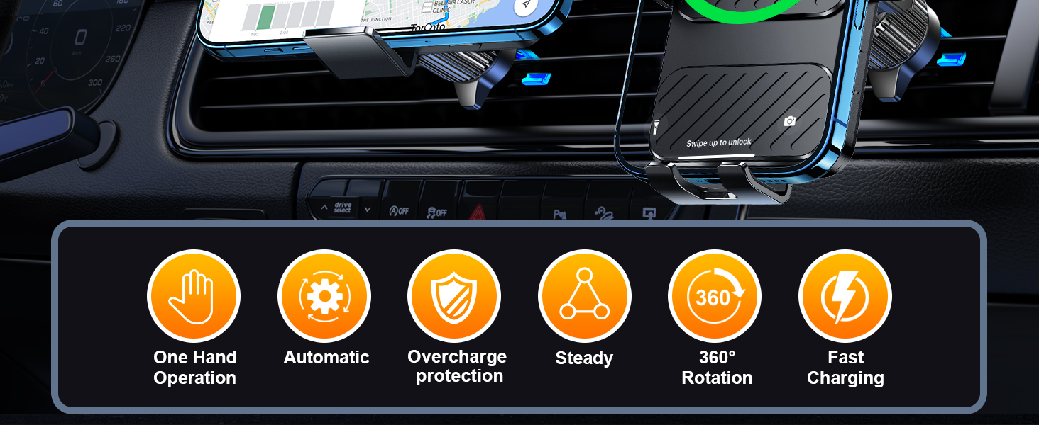 Car Phone Holder Wireless Charger