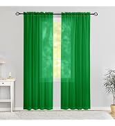 Karseteli Semi Voile Sheer Curtains 84 Inches Long 2 Panels Rod Pocket Window Treatment for Livin...