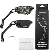 ROCKBROS Bike Mirrors for Handlebars HD Blast-Resistant Bicycle Mirror for Ebike 360 Degree Adjus...