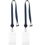 YOUOWO Retractable Badge Holder with Lanyard Breakaway Safety Lanyard with id Badge Holders Verti...