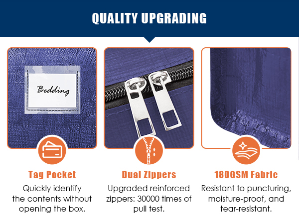 SWEET DOLPHIN 8 Pack 200LB Heavy-Duty Moving Bags with Wrap-Around Handles