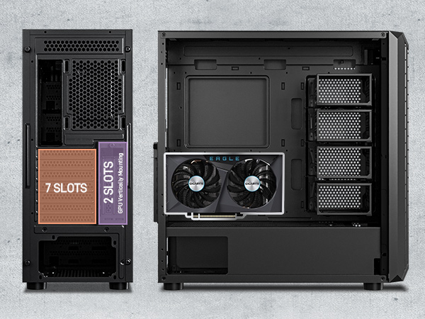 Vertical Graphic Cards &amp; 7 Slots Desigh