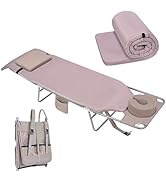 3 in 1 Women Comfort Backpack Beach Tanning Lounge Chair with Cushion Face Hole Softer Padded Adj...