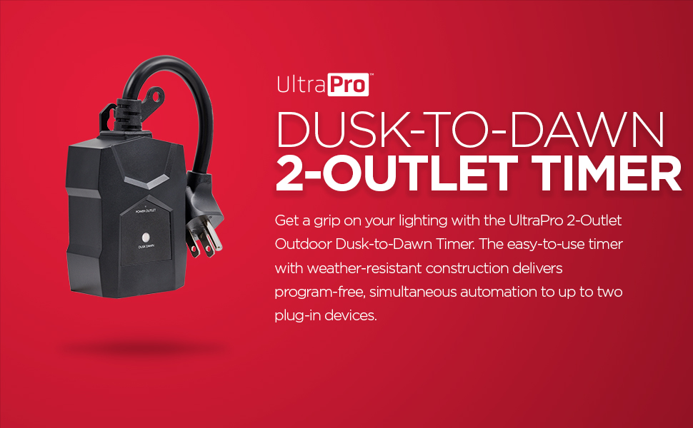 Dusk-To-Dawn 2 Outlet Timer