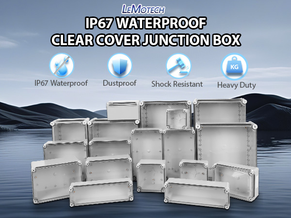 Junction box with clear cover