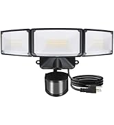 LUTEC 50W Motion Sensor Outdoor Lights, 5500 LM Plug in Flood Light Outdoor, Dusk to Dawn, IP65 W...