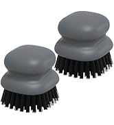 2 Pack Ergonomic Handle Dish Brush, Kitchen Scrub Brushes for Cleaning Pots, Pans and Vegetables ...