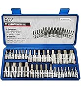 SUNHZMCKP Master Hex Bit Socket Set, 32 Piece 1/4", 3/8", & 1/2" Drives| S2 Steel Machined Bits |...