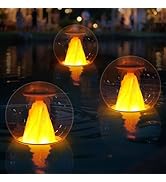 Niceput Floating Pool Lights, 2026 Solar Powered Flame Pool Lights that Float, IP68 Waterproof So...
