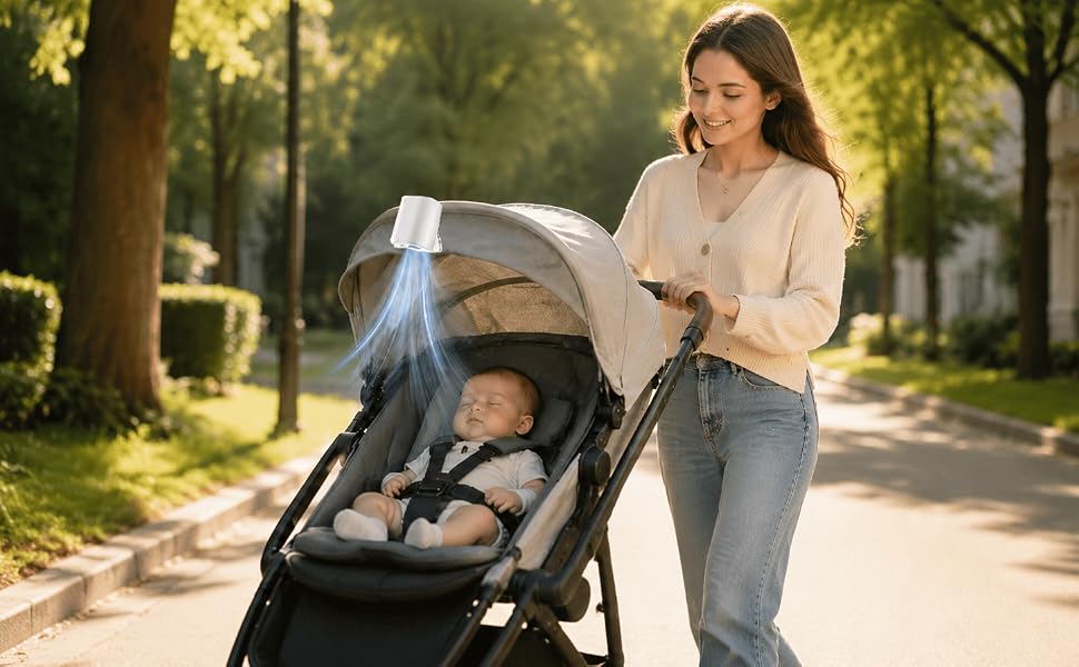 clip on fan for child baby stroller