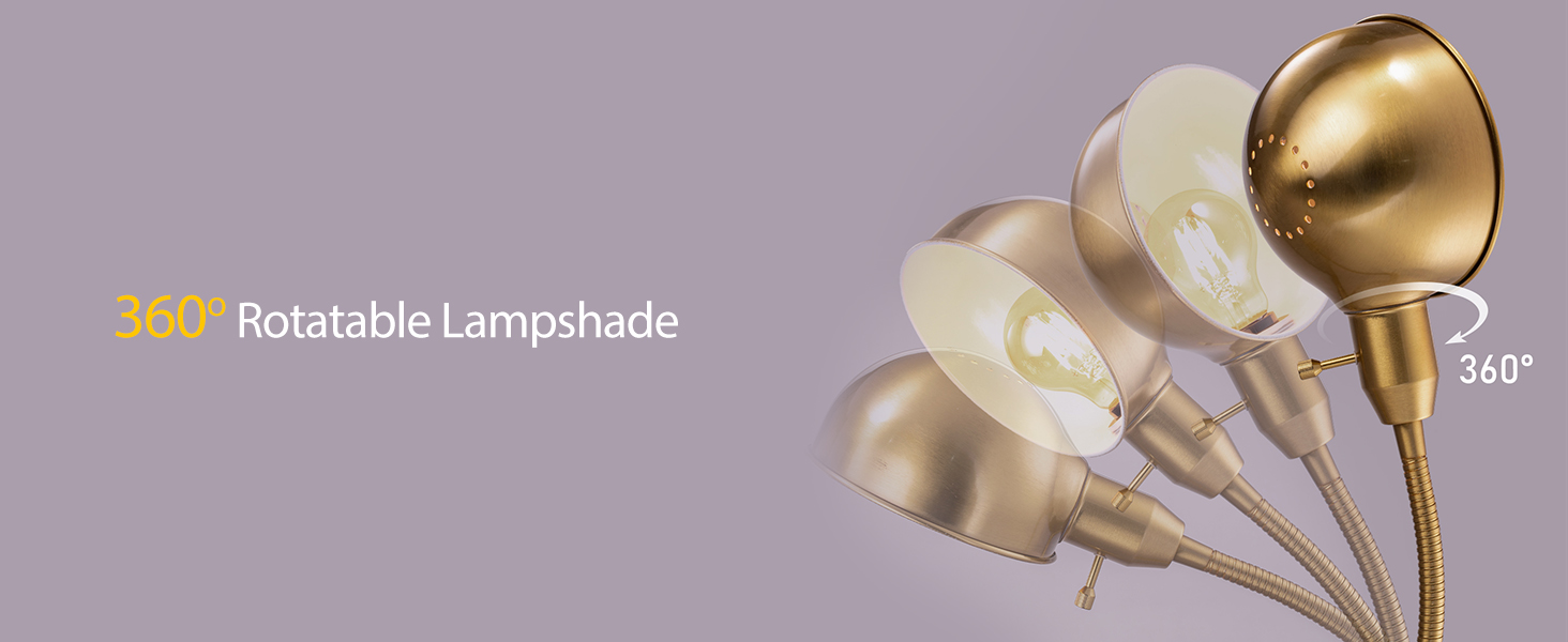 360 rotatable lampshade