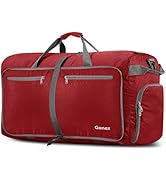 Gonex 40L 60L 80L 100L 150L Large Foldable Travel Duffle Bag with Shoes Compartment, Packable Lig...